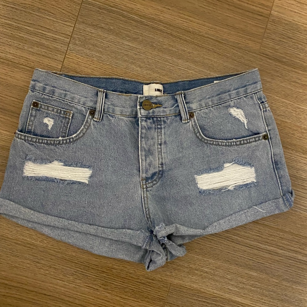 Revolve jean shorts
